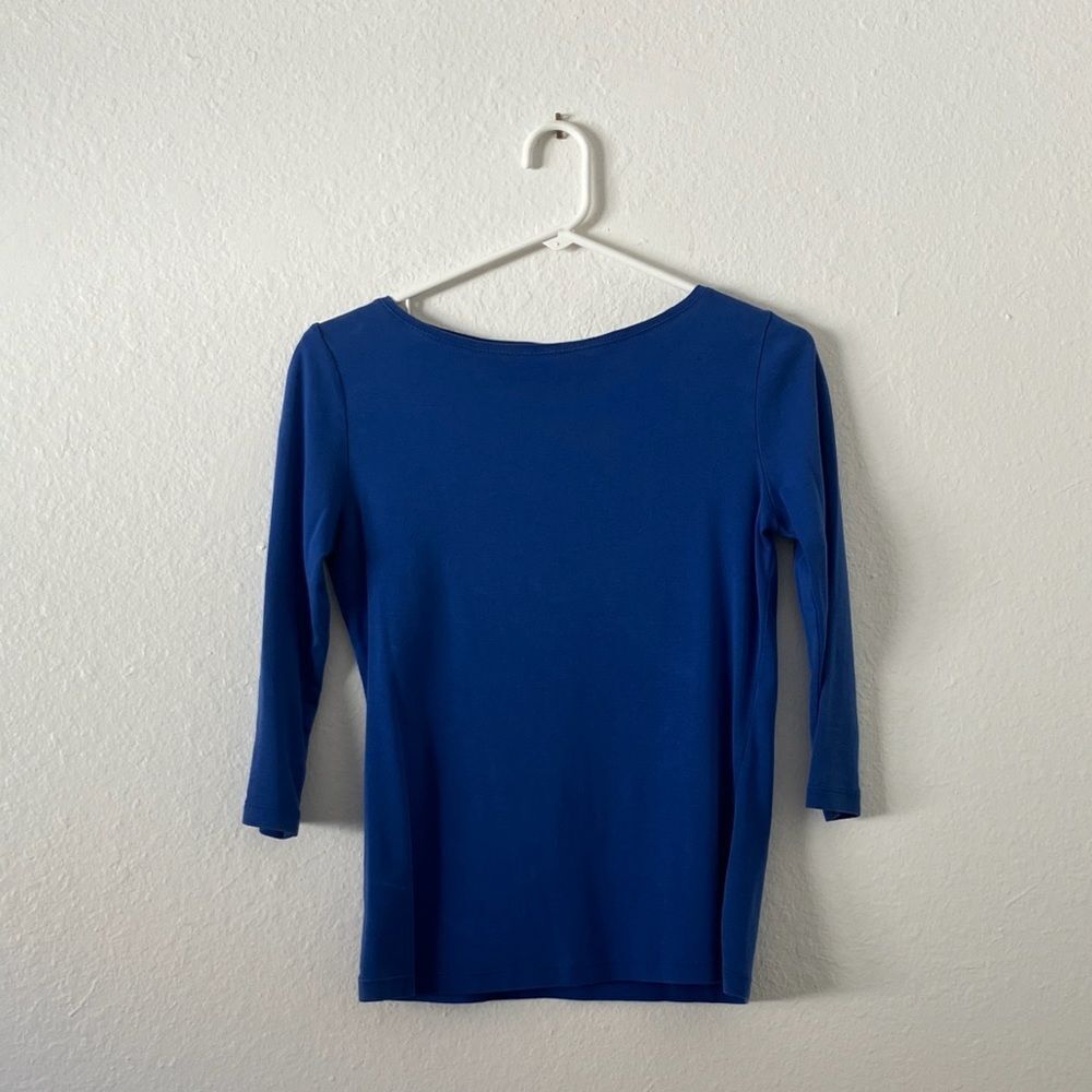 Three Quarter Length Blue Talbots Tee